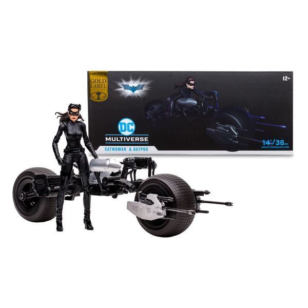 Колекційна фігурка McFarlane Toys DC Multiverse Vehicle Batpod with Catwoman (The Dark Knight Rises) AF7345 фото