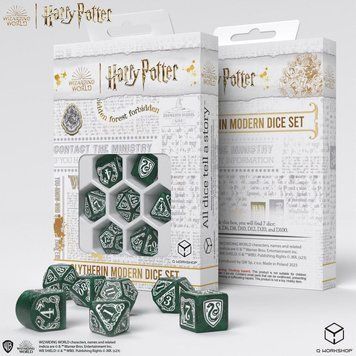 Набір кубиків Harry Potter. Slytherin Modern Dice Set - Green (7) dice003 фото