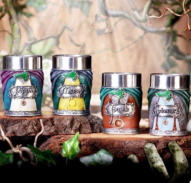 Набір чарок Nemesis Lord of the Rings Hobbit Володар перснів Гобіт Shot Glass Set 4 шт B5892V2 фото