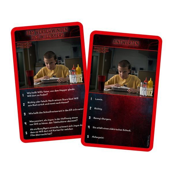 Карточная игра-викторина Winning Moves Stranger Things Top Trumps Quiz (Немецкая версия / German Version) WM04651-GER-6 фото