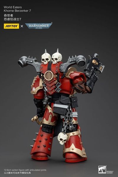 Колекційна фігурка Joy Toy Warhammer 40k Action Figure 1/18 World Eaters Khorne Berzerker 7 13 cm AF0638 фото