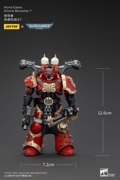 Колекційна фігурка Joy Toy Warhammer 40k Action Figure 1/18 World Eaters Khorne Berzerker 7 13 cm AF0638 фото