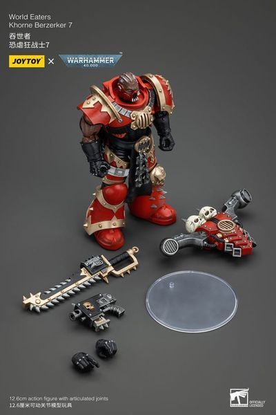 Колекційна фігурка Joy Toy Warhammer 40k Action Figure 1/18 World Eaters Khorne Berzerker 7 13 cm AF0638 фото
