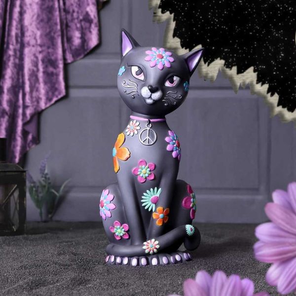 Декоративна статуетка фігурка Hippy Kitty (Хіппі Кіт), 26 см B6032W2 фото
