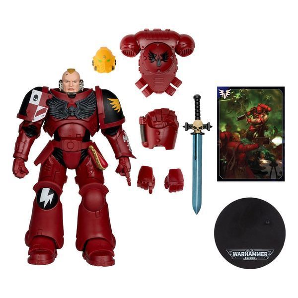 Коллекционная фигурка McFarlane Warhammer 40,000 Action Figure Assault Intercessor Sergeant (Blood Angel) 18 cm AF9481 фото