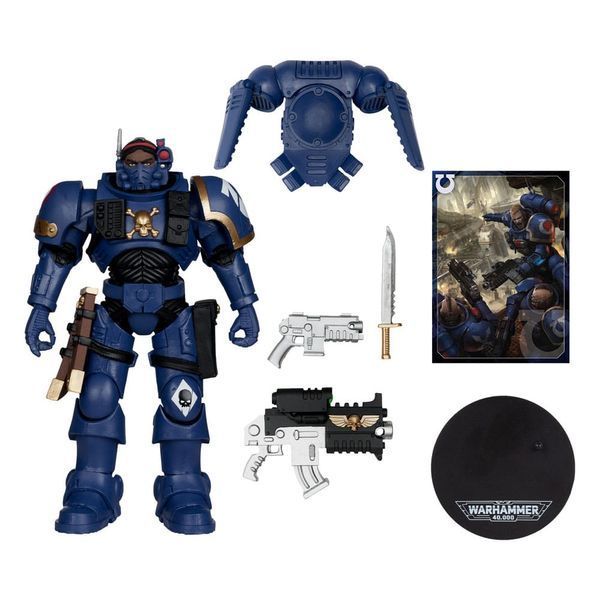 Коллекционная фигурка McFarlane Warhammer 40,000 Action Figure Lieutenant in Phobos Armor (Ultramarines) 18 cm AF9061 фото