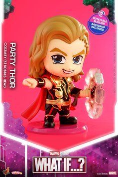 Колекційна міні-фігурка Тор What If...? Cosbaby (S) Mini Figure Party Thor 10 cm Hot Toys mf109 фото
