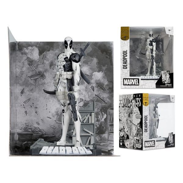 Колекційна фігурка McFarlane Marvel Collection PVC Statue 1/10 Deadpool (The New Mutants #98) (Line Art) (Gold Label) 17 cm AF8336 фото