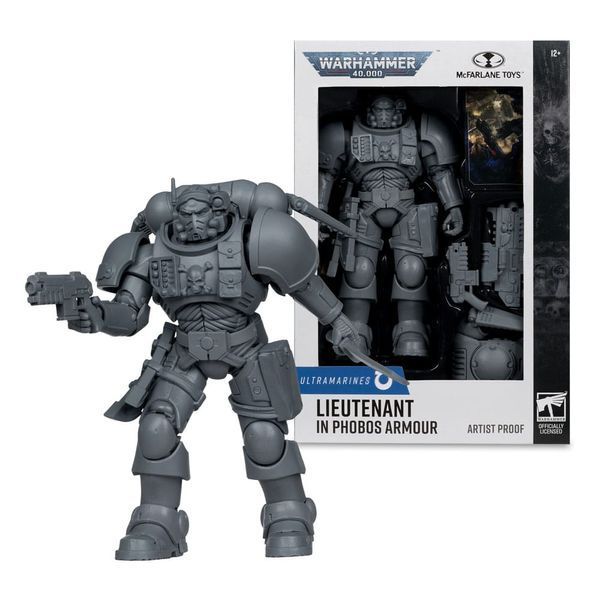 Коллекционная фигурка McFarlane Warhammer 40,000 Action Figure Lieutenant in Phobos Армор (Ultramarines) (Artist Proof) 18 cm AF9078 фото