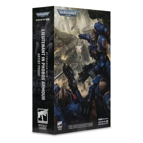 Коллекционная фигурка McFarlane Warhammer 40,000 Action Figure Lieutenant in Phobos Армор (Ultramarines) (Artist Proof) 18 cm AF9078 фото