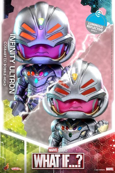 Коллекционная мини-фигурка Альтрон What If...? Cosbaby (S) Mini Figure Infinity Ultron 10 cm Hot Toys mf110 фото