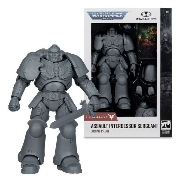 Колекційна фігурка McFarlane Warhammer 40,000 Action Figure Assault Intercessor Sergeant (Blood Angel) (Artist Proof) 18 cm AF9498 фото