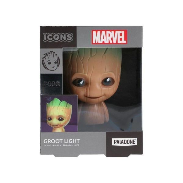Лампа Paladone Marvel Icon Light Guardians of the Galaxy Groot 10 cm lamp0489 фото