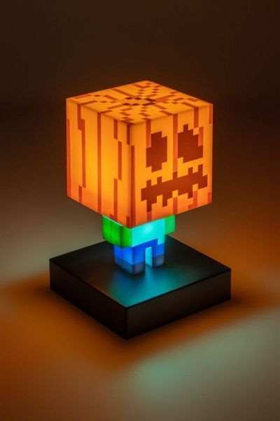 Лампа Paladone Minecraft Icons Light Zombie Jack O Lantern 10 cm lamp5663 фото