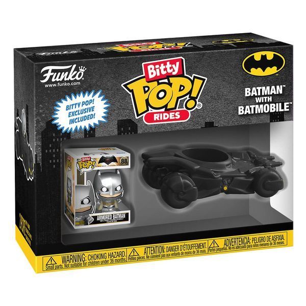 Колекційна фігурка Funko DC Comics Bitty POP! Rides Vinyl Figure Batman w/Batmobile 2,5 cm AF251 фото