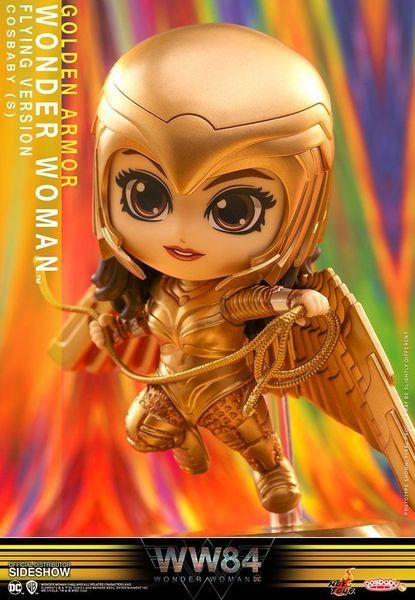 Колекційна міні-фігурка Диво-жінка Wonder Woman 1984 Cosbaby (S) Mini Figure Golden Armor Wonder Woman (Flying Version) 10 cm Hot Toys mf112 фото
