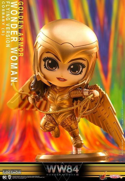 Колекційна міні-фігурка Диво-жінка Wonder Woman 1984 Cosbaby (S) Mini Figure Golden Armor Wonder Woman (Flying Version) 10 cm Hot Toys mf112 фото