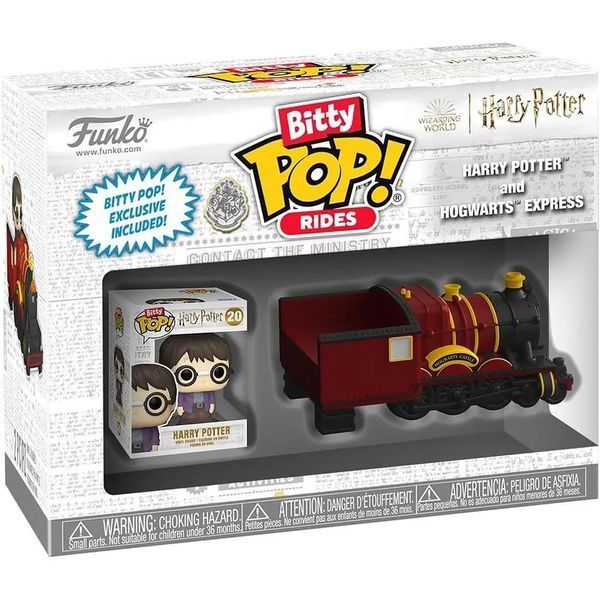 Коллекционная фигурка Funko Harry Potter Bitty POP! Rides Vinyl Figure Harry Potter w/Hogwarts Express 2,5 cm AF252 фото