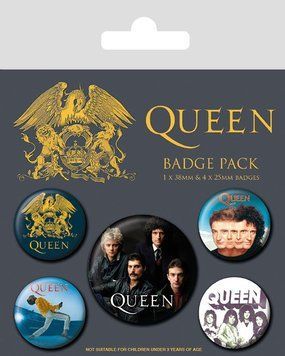 Набір значків бейджів Pyramid International Queen Pin-Back Buttons 5-Pack Classic bdg008 фото