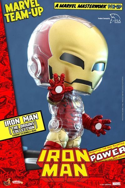 Коллекционная мини-фигурка Marvel Comics Cosbaby (S) Железный человек (The Origins Collection) 10 см  Hot Toys mf101 фото