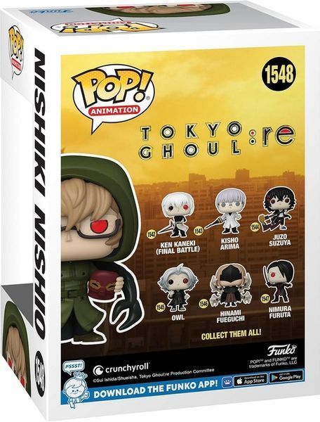 Коллекционная фигурка Funko Tokyo Ghoul POP! Animation Vinyl Figure Nishiki Nishio 9 cm AF298 фото