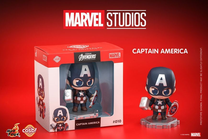 Коллекционная мини-фигурка Marvel Капитан Америка Avengers: Endgame Cosbi Mini Figure Captain America 8 cm Hot Toys mf115 фото