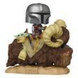 Коллекционная фигурка Funko Star Wars The Mandalorian POP! Deluxe Vinyl Figure Mandalorian на Wantha with Child in Bag 12 cm