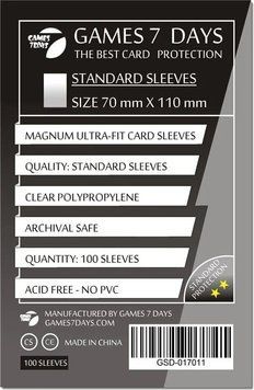 Протектори Games7Days (70 х 110 мм) Standard Magnum Ultra-Fit (100 шт) prot19 фото